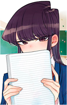 Komi-san holding a book Blank Meme Template
