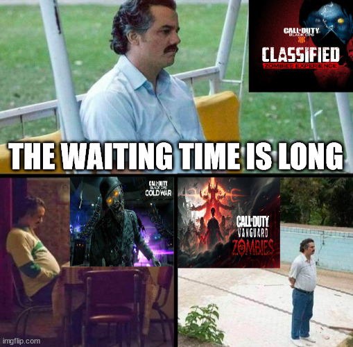 Call of Duty Zombies Meme | THE WAITING TIME IS LONG | image tagged in call of duty,zombies | made w/ Imgflip meme maker