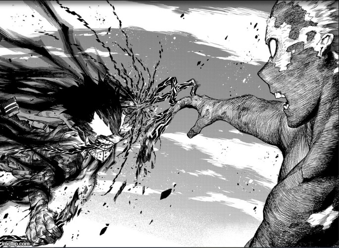 i love this panel so much | image tagged in deku attacking shigaraki | made w/ Imgflip meme maker