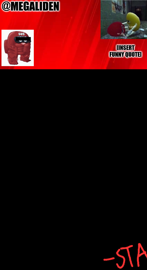 Megaliden Announcement Temp! (Thx Spike) Blank Meme Template