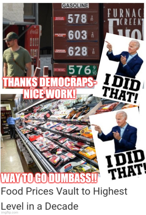 BROKE? Thank a DemocRAT | THANKS DEMOCRAPS- NICE WORK! WAY TO GO DUMBASS!! | image tagged in democrat,dumbasses,fry,ice,liberals problem,useless | made w/ Imgflip meme maker