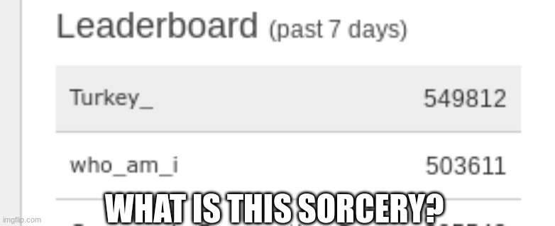 What? | WHAT IS THIS SORCERY? | image tagged in who_am_i | made w/ Imgflip meme maker