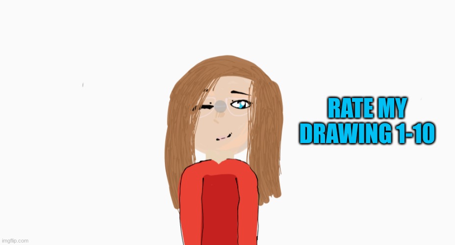 :3   ( Queen's note: 7, worse than my hand drawing but better than my digital art ) | RATE MY DRAWING 1-10 | image tagged in drawing,1-10,eeeeeee,rating,hi | made w/ Imgflip meme maker