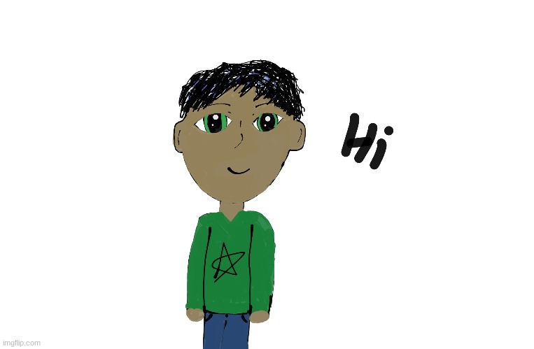 "Boy saying hi" drawing | image tagged in drawing,art,lol,bad-,hi | made w/ Imgflip meme maker