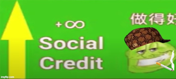 Social credit | image tagged in social credit | made w/ Imgflip meme maker