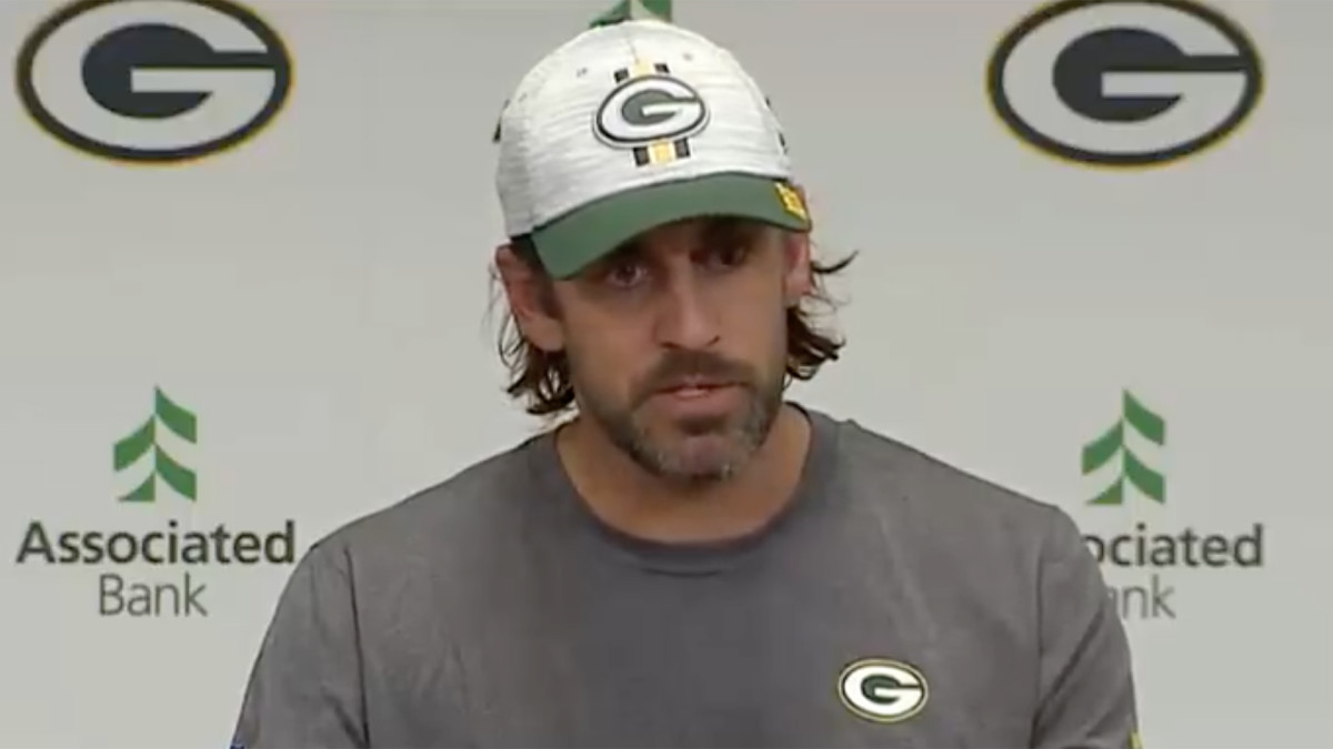 Aaron Rodgers Press Conference Blank Meme Template