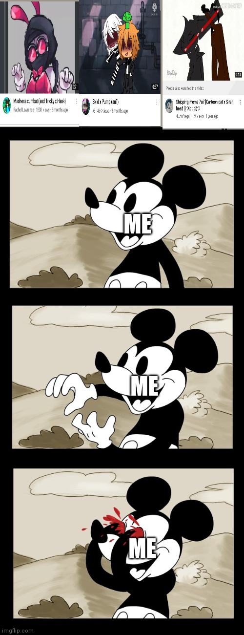 Mickey Mouse Unsee | ME; ME; ME | image tagged in mickey mouse unsee | made w/ Imgflip meme maker