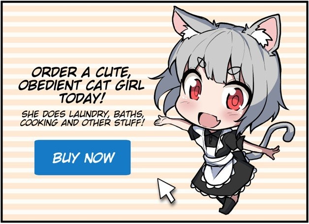 Order a Cute Obedient Cat Girl today! Blank Meme Template