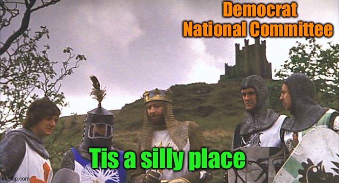 'tis a silly place | Democrat National Committee Tis a silly place | image tagged in 'tis a silly place | made w/ Imgflip meme maker