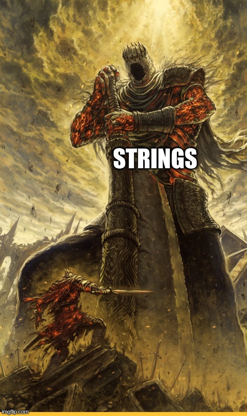 Fantasy Painting | STRINGS | image tagged in fantasy painting | made w/ Imgflip meme maker