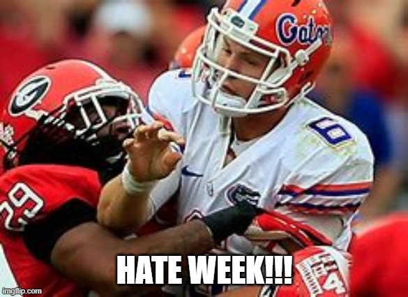 HATE WEEK!!! | image tagged in bulldogs,gators,college football,georgia,florida | made w/ Imgflip meme maker