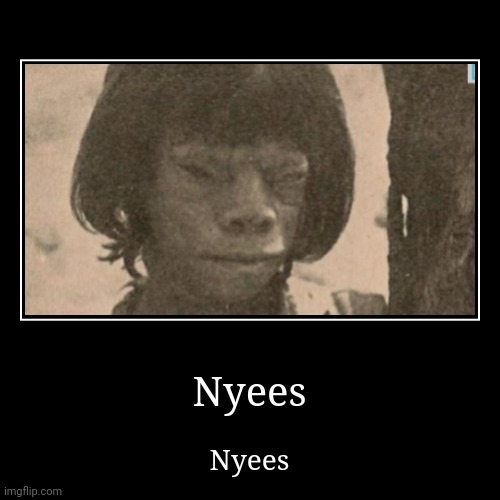 Nyees | image tagged in funny,demotivationals | made w/ Imgflip demotivational maker