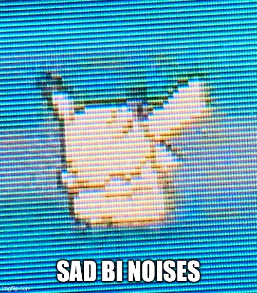 Sad Pikachu | SAD BI NOISES | image tagged in sad pikachu | made w/ Imgflip meme maker