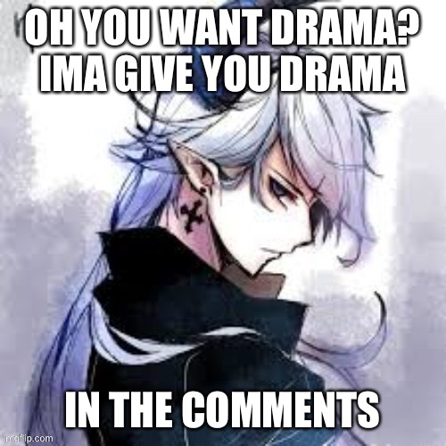 OH YOU WANT DRAMA? IMA GIVE YOU DRAMA; IN THE COMMENTS | made w/ Imgflip meme maker
