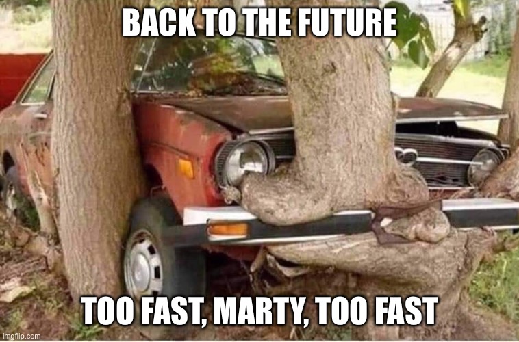 BACK TO THE FUTURE; TOO FAST, MARTY, TOO FAST | image tagged in back to the future,marty mcfly,junk,top gear | made w/ Imgflip meme maker