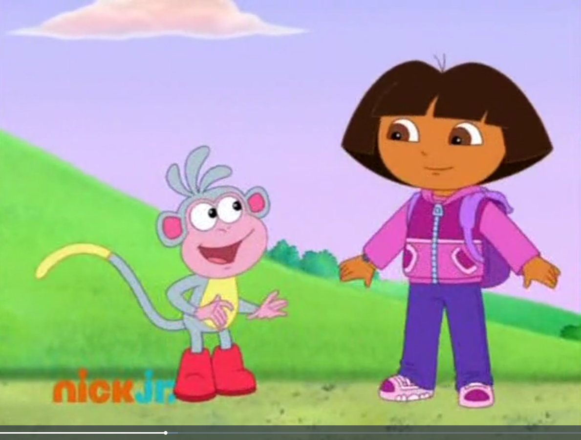 Boots Talking To Dora Blank Meme Template