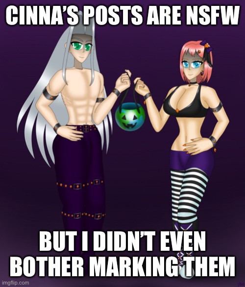 Sayori and Sephiroth | CINNA’S POSTS ARE NSFW; BUT I DIDN’T EVEN BOTHER MARKING THEM | image tagged in sayori and sephiroth | made w/ Imgflip meme maker