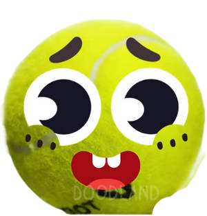 Tennis ball doodland starring at you Blank Meme Template