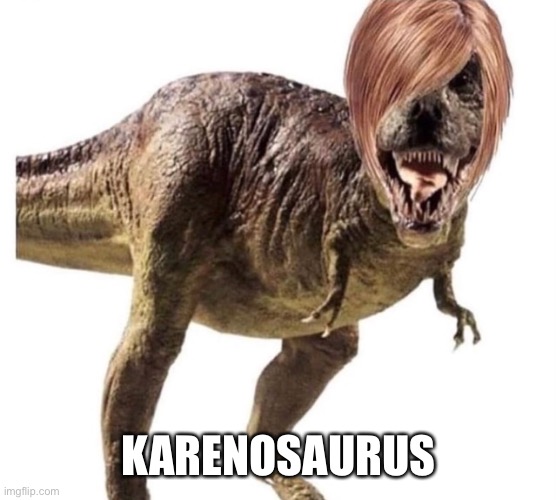 KARENOSAURUS | image tagged in karen,karens | made w/ Imgflip meme maker