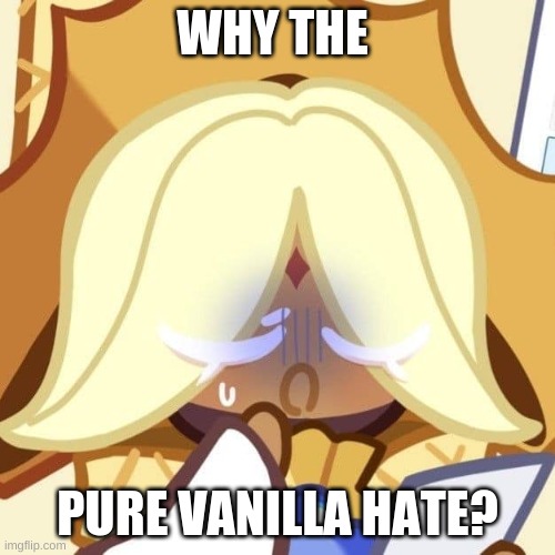 Why Pure Vanilla Hate? | WHY THE; PURE VANILLA HATE? | image tagged in memes | made w/ Imgflip meme maker