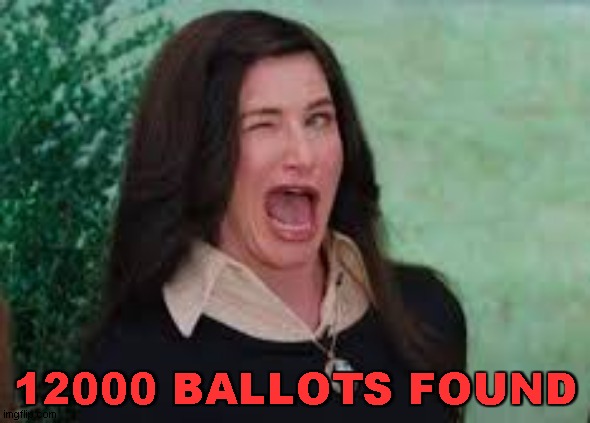 Agatha Harkness wink | 12000 BALLOTS FOUND | image tagged in agatha harkness wink | made w/ Imgflip meme maker