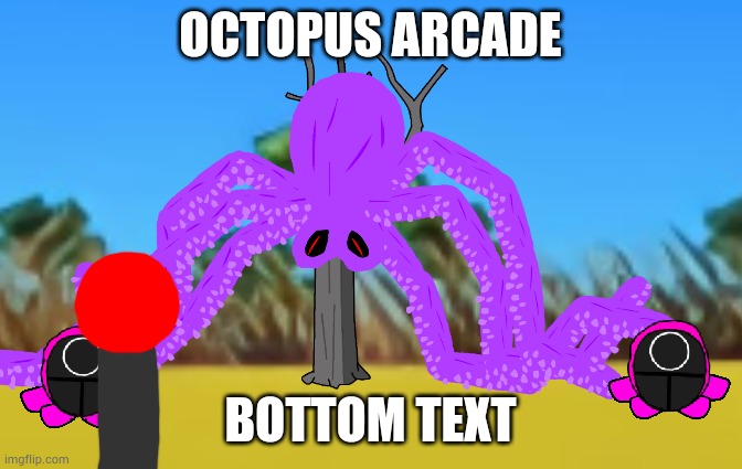 OCTOPUS ARCADE; BOTTOM TEXT | made w/ Imgflip meme maker