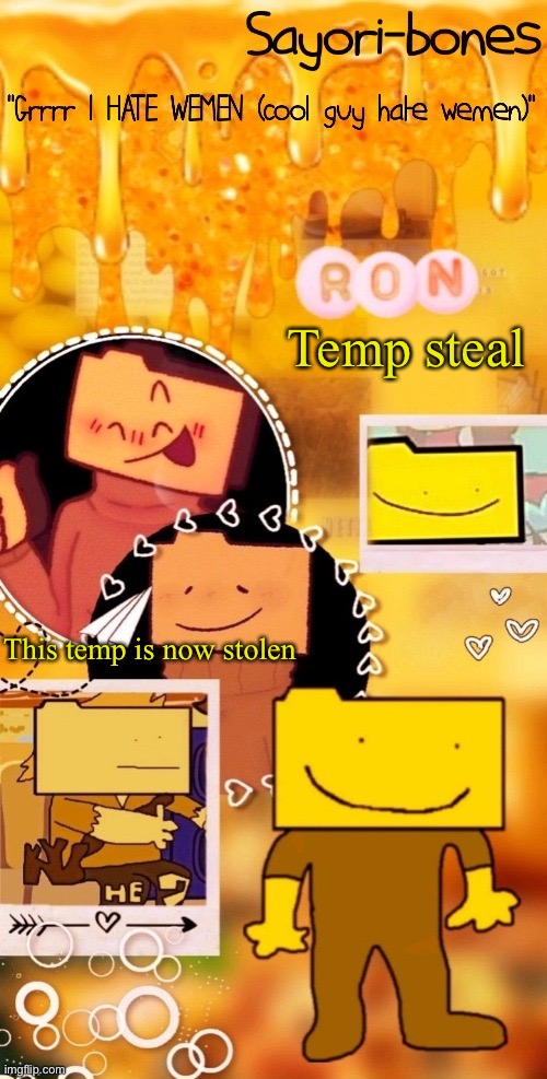 Ron. | Temp steal; This temp is now stolen | image tagged in ron sugartits | made w/ Imgflip meme maker