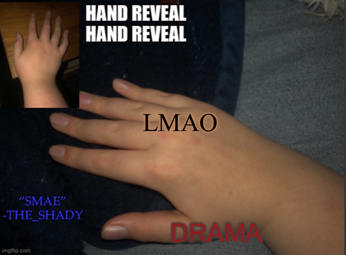 I think it ended but still | LMAO; DRAMA | image tagged in the_shady hand temp | made w/ Imgflip meme maker