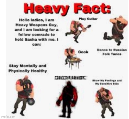 image tagged in tf2,heavy fact | made w/ Imgflip meme maker
