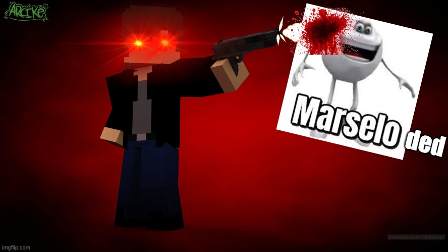 DED | ded | image tagged in chrom ender using a gun | made w/ Imgflip meme maker