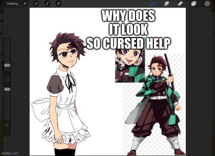 i messed something up what did i do | WHY DOES IT LOOK SO CURSED HELP | made w/ Imgflip meme maker