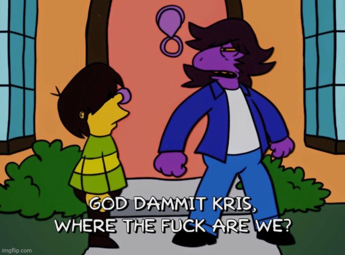 Not my art | image tagged in deltarune,the simpsons | made w/ Imgflip meme maker