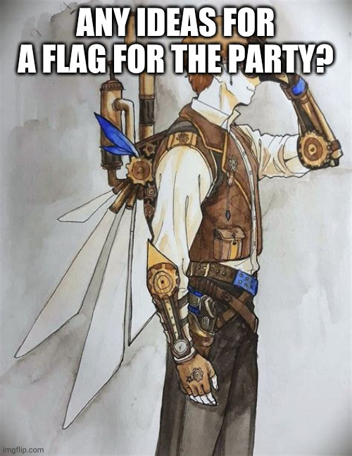 Ninjago jay | ANY IDEAS FOR A FLAG FOR THE PARTY? | image tagged in ninjago jay | made w/ Imgflip meme maker