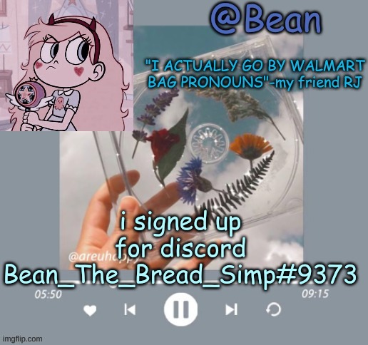 I ACTUALLY GO BY WALMART BAG PRONOUNS | i signed up for discord Bean_The_Bread_Simp#9373 | image tagged in i actually go by walmart bag pronouns | made w/ Imgflip meme maker