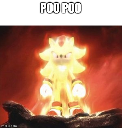 Poo Poo | POO POO | image tagged in super shadow | made w/ Imgflip meme maker