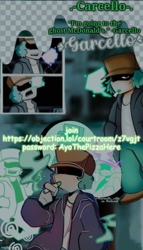 ' | join
https://objection.lol/courtroom/z7vgjt
password: AyoThePizzaHere | made w/ Imgflip meme maker