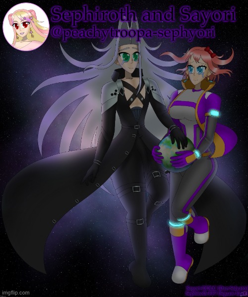 Sayori and Sephiroth | image tagged in sayori and sephiroth | made w/ Imgflip meme maker