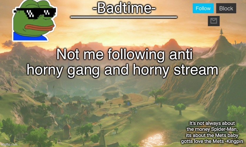 The randomest announcement | Not me following anti horny gang and horny stream | image tagged in the randomest announcement | made w/ Imgflip meme maker