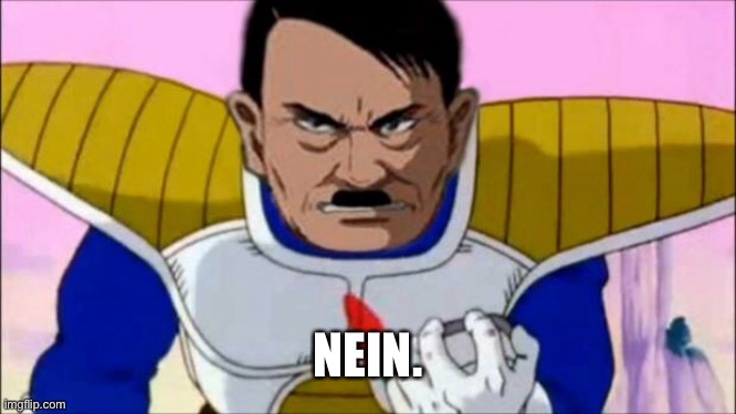nein nein nein thousand ! | NEIN. | image tagged in nein nein nein thousand | made w/ Imgflip meme maker
