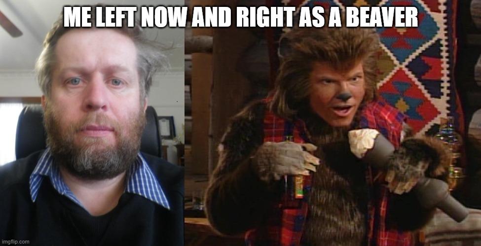 Andrew the Beaver | ME LEFT NOW AND RIGHT AS A BEAVER | image tagged in andrew now and andrew then | made w/ Imgflip meme maker