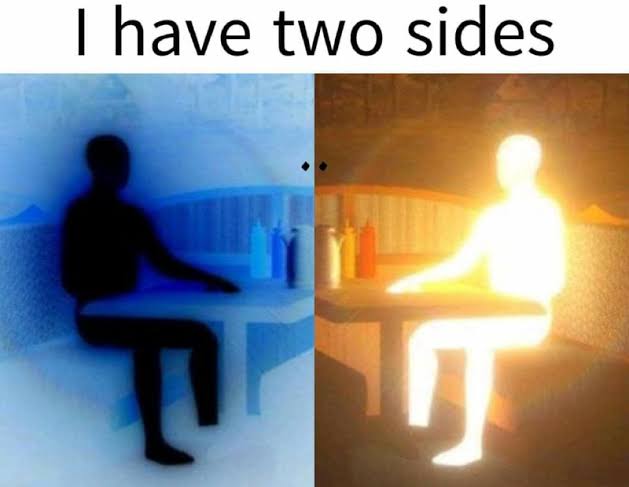 I have two sides Blank Meme Template