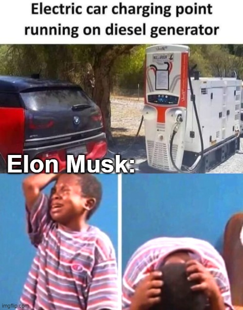  Elon Musk: | image tagged in black kid crying,memes | made w/ Imgflip meme maker