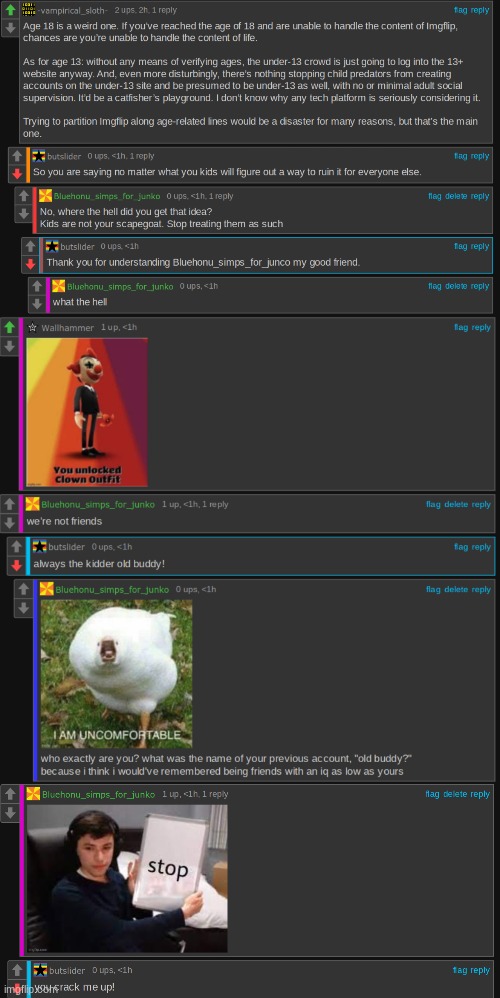 i think he's trying to pretend like we support him, if he starts being all nice to you screenshot all the comments for evidence | made w/ Imgflip meme maker