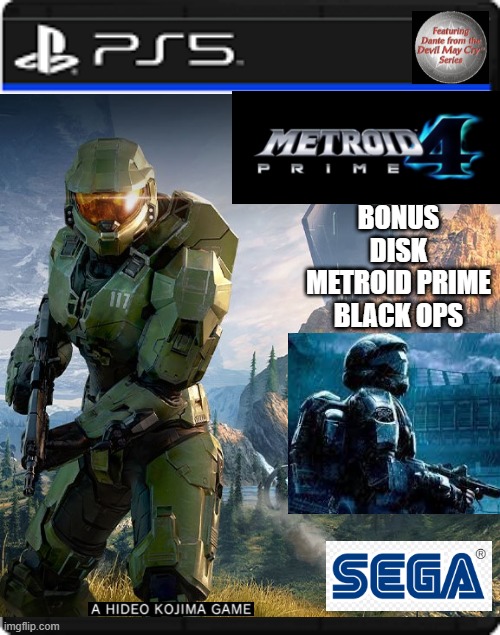 New metroid prime box leak check this Out! | BONUS DISK METROID PRIME BLACK OPS | image tagged in halo,halo odst,ps4 case,yeet | made w/ Imgflip meme maker