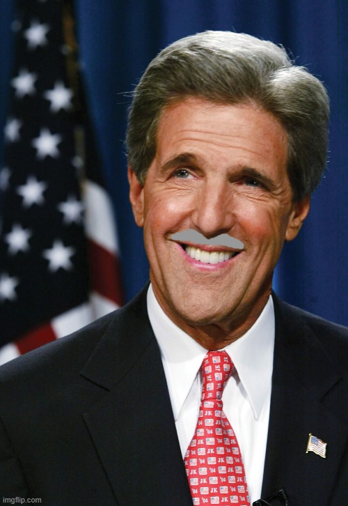 John Kerry with a mustache | made w/ Imgflip meme maker