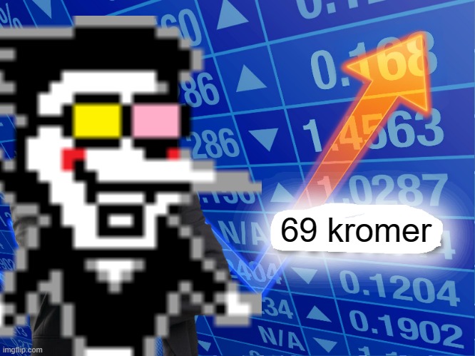 big shot | 69 kromer | image tagged in meme,deltarune | made w/ Imgflip meme maker