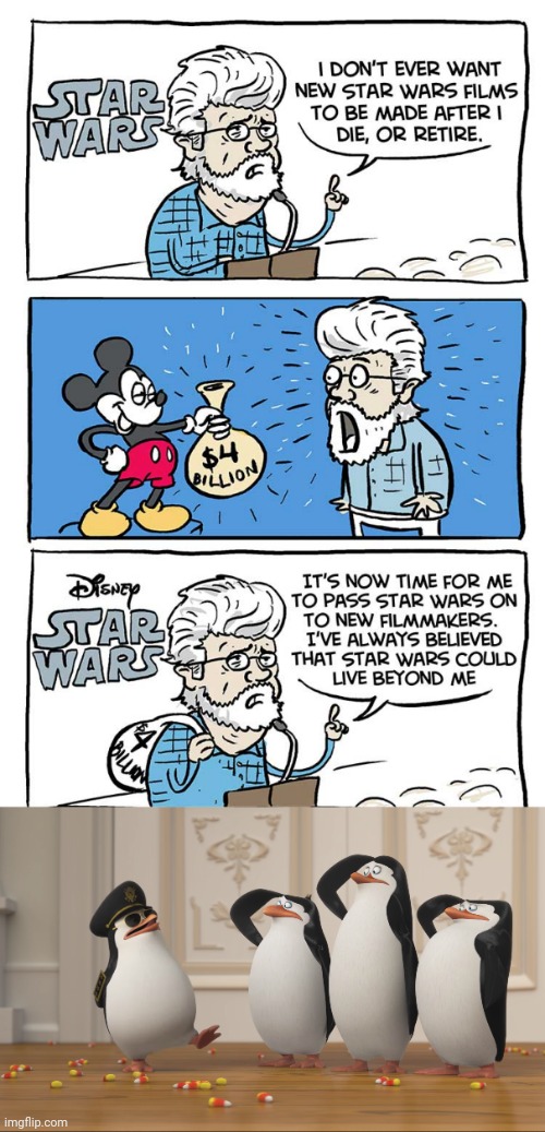 Disney Star Wars | image tagged in saluting skipper,star wars,mickey mouse,comics/cartoons,comics,memes | made w/ Imgflip meme maker