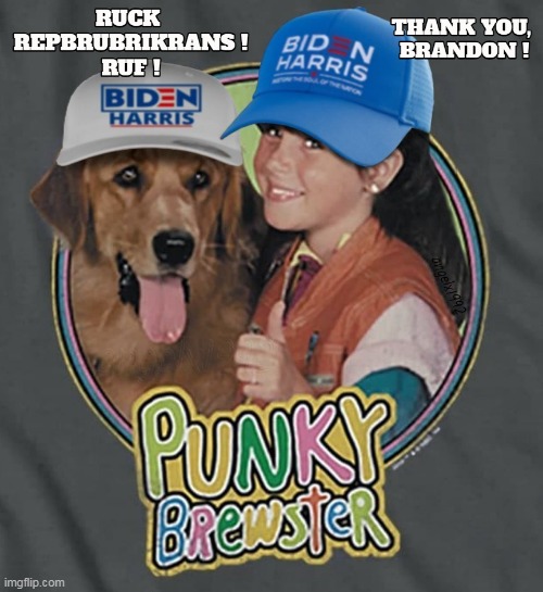image tagged in dogs,punky brewster,thank you brandon,brandon,clown car republicans,soleil moon frye | made w/ Imgflip meme maker