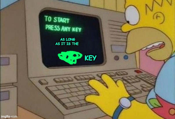 doh | AS LONG AS IT IS THE; KEY | image tagged in doh | made w/ Imgflip meme maker