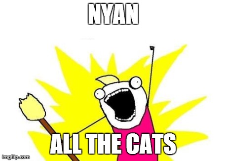 X All The Y Meme | NYAN ALL THE CATS | image tagged in memes,x all the y | made w/ Imgflip meme maker